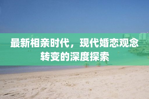 最新相亲时代，现代婚恋观念转变的深度探索