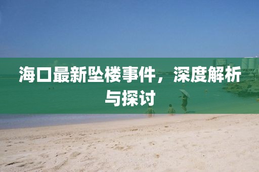 海口最新坠楼事件，深度解析与探讨