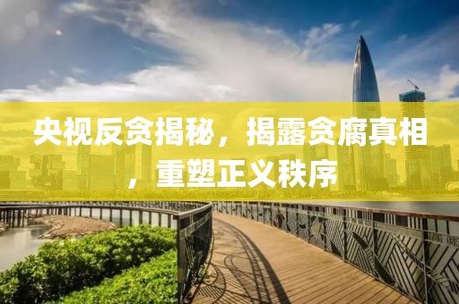 央视反贪揭秘，揭露贪腐真相，重塑正义秩序