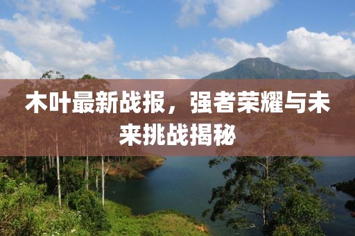 木叶最新战报，强者荣耀与未来挑战揭秘