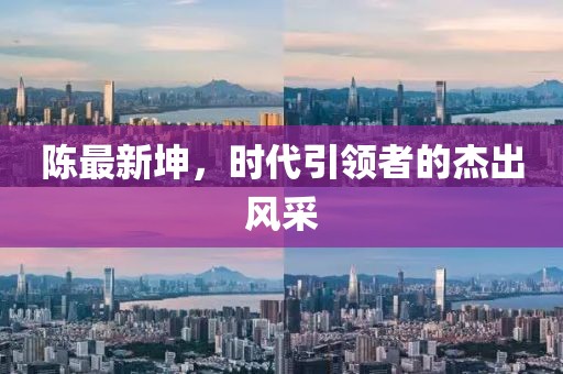 陈最新坤，时代引领者的杰出风采