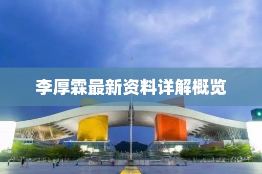 李厚霖最新资料详解概览