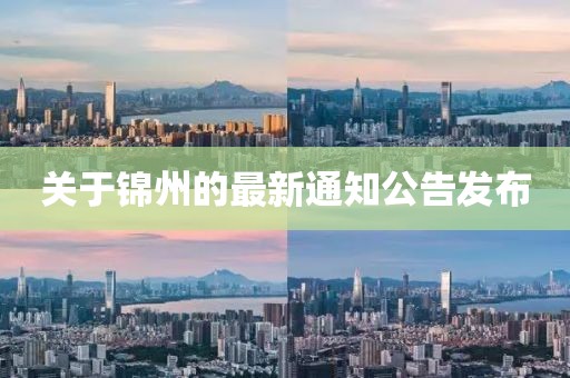 关于锦州的最新通知公告发布