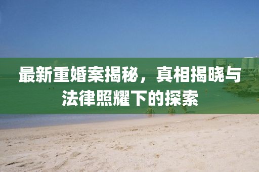 最新重婚案揭秘，真相揭晓与法律照耀下的探索