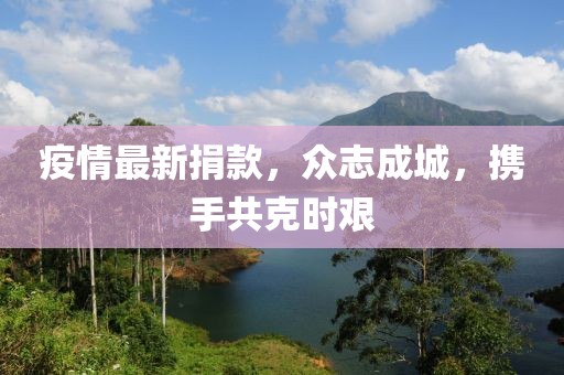 疫情最新捐款，众志成城，携手共克时艰