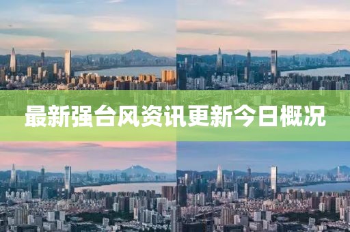最新强台风资讯更新今日概况