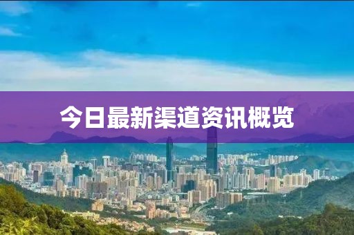 今日最新渠道资讯概览