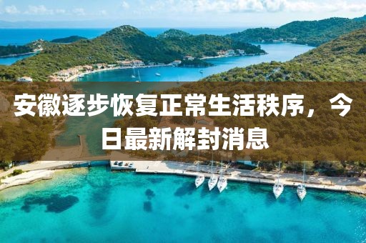安徽逐步恢复正常生活秩序，今日最新解封消息