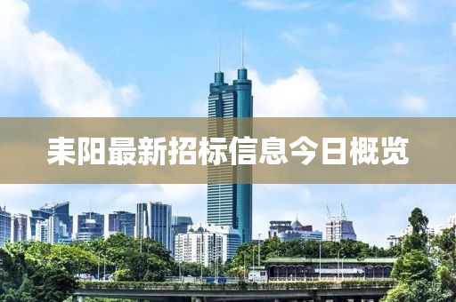 耒阳最新招标信息今日概览