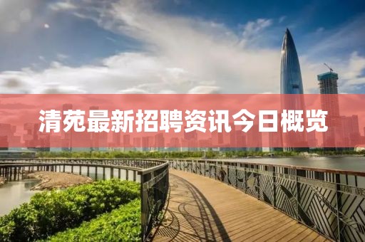 清苑最新招聘资讯今日概览