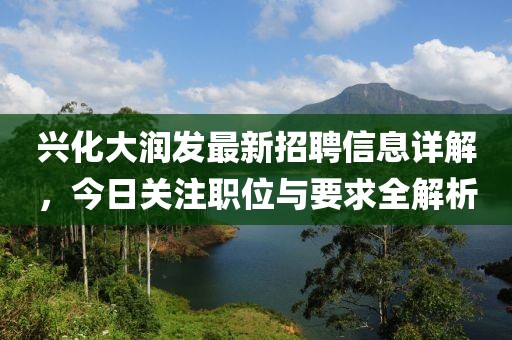 兴化大润发最新招聘信息详解，今日关注职位与要求全解析