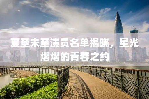 夏至未至演员名单揭晓，星光熠熠的青春之约