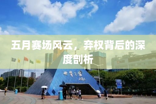 五月赛场风云，弃权背后的深度剖析