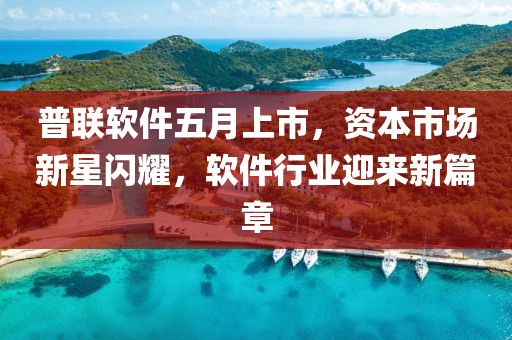 普联软件五月上市，资本市场新星闪耀，软件行业迎来新篇章
