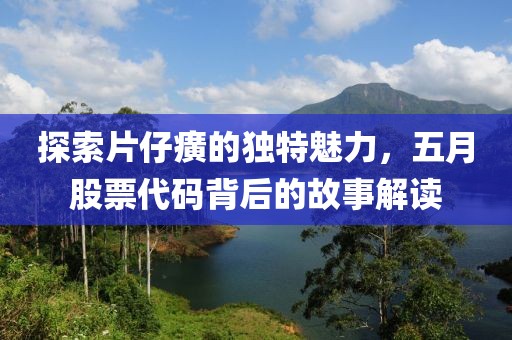 探索片仔癀的独特魅力，五月股票代码背后的故事解读