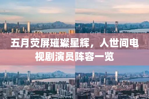 五月荧屏璀璨星辉，人世间电视剧演员阵容一览