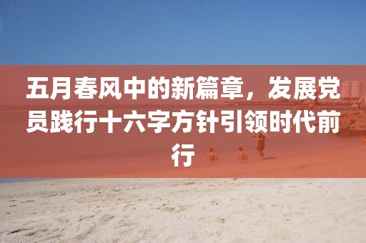 五月春风中的新篇章，发展党员践行十六字方针引领时代前行