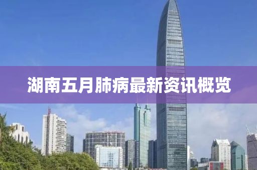 湖南五月肺病最新资讯概览