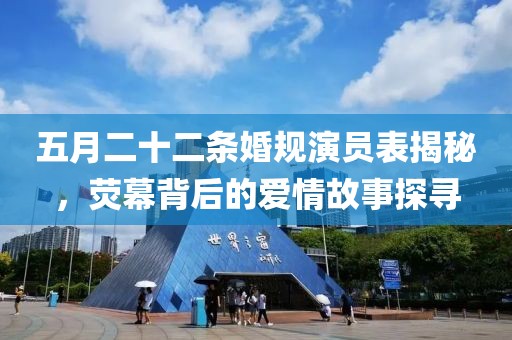 五月二十二条婚规演员表揭秘，荧幕背后的爱情故事探寻