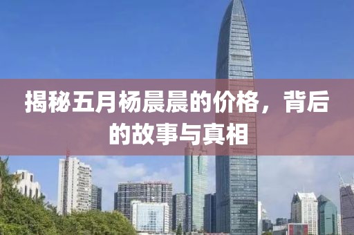 揭秘五月杨晨晨的价格，背后的故事与真相
