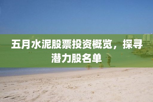 五月水泥股票投资概览，探寻潜力股名单