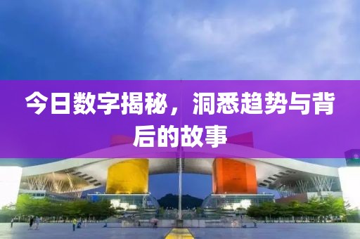 今日数字揭秘，洞悉趋势与背后的故事
