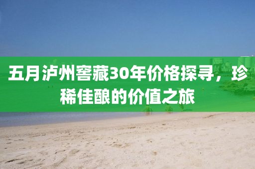 五月泸州窖藏30年价格探寻，珍稀佳酿的价值之旅