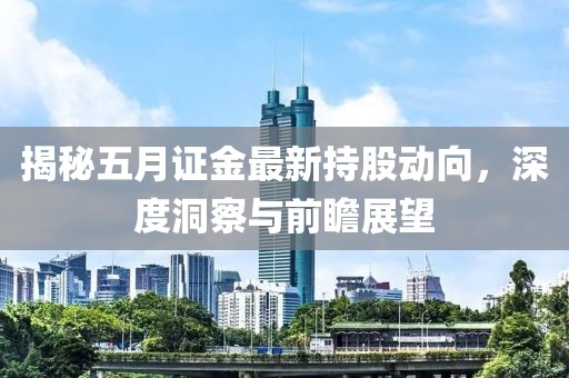 揭秘五月证金最新持股动向，深度洞察与前瞻展望