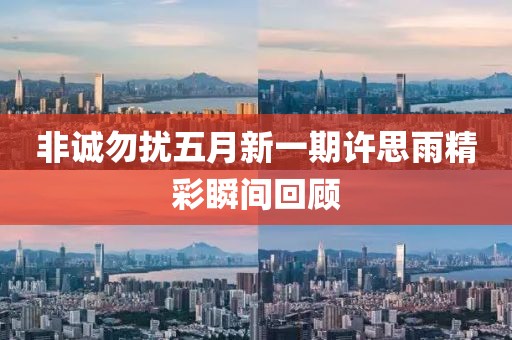 非诚勿扰五月新一期许思雨精彩瞬间回顾