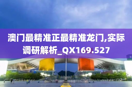 澳门最精准正最精准龙门,实际调研解析_QX169.527