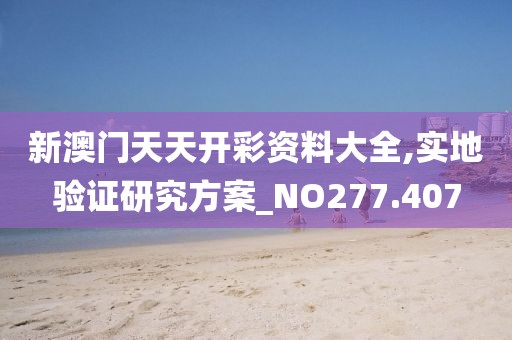 新澳门天天开彩资料大全,实地验证研究方案_NO277.407