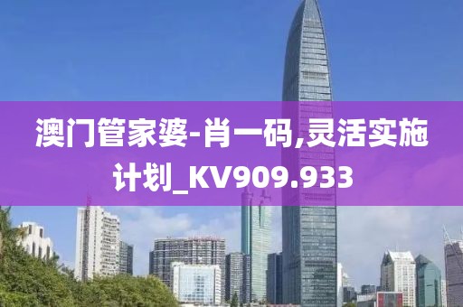 澳门管家婆-肖一码,灵活实施计划_KV909.933