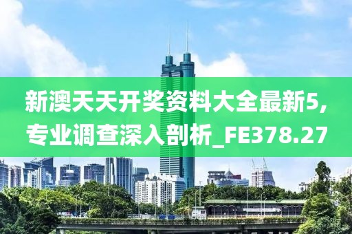 新澳天天开奖资料大全最新5,专业调查深入剖析_FE378.27