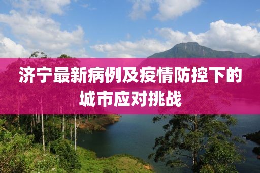 济宁最新病例及疫情防控下的城市应对挑战
