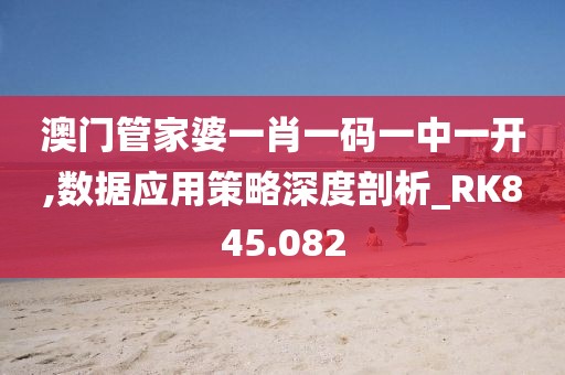 澳门管家婆一肖一码一中一开,数据应用策略深度剖析_RK845.082