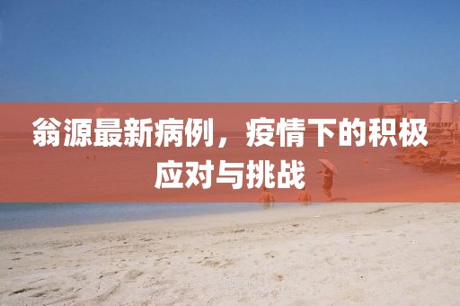 翁源最新病例，疫情下的积极应对与挑战