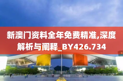 新澳门资料全年免费精准,深度解析与阐释_BY426.734
