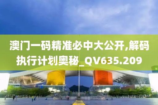 澳门一码精准必中大公开,解码执行计划奥秘_QV635.209