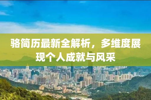 骆简历最新全解析，多维度展现个人成就与风采