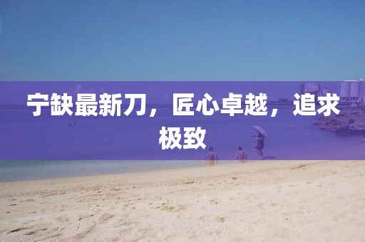 宁缺最新刀，匠心卓越，追求极致