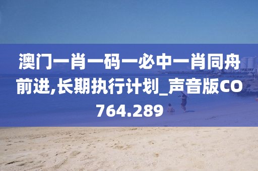 澳门一肖一码一必中一肖同舟前进,长期执行计划_声音版CO764.289