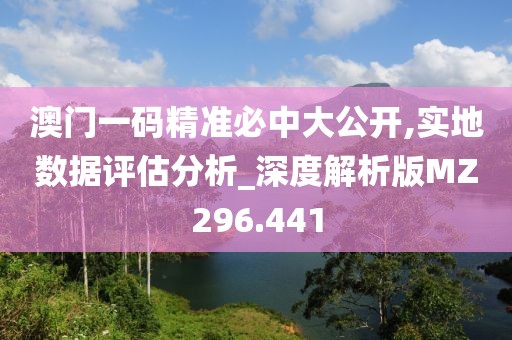 澳门一码精准必中大公开,实地数据评估分析_深度解析版MZ296.441