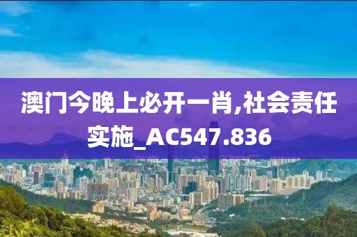 澳门今晚上必开一肖,社会责任实施_AC547.836