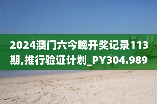 2024澳门六今晚开奖记录113期,推行验证计划_PY304.989