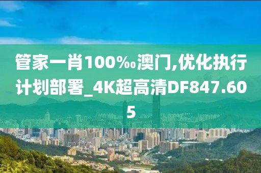 管家一肖100‰澳门,优化执行计划部署_4K超高清DF847.605