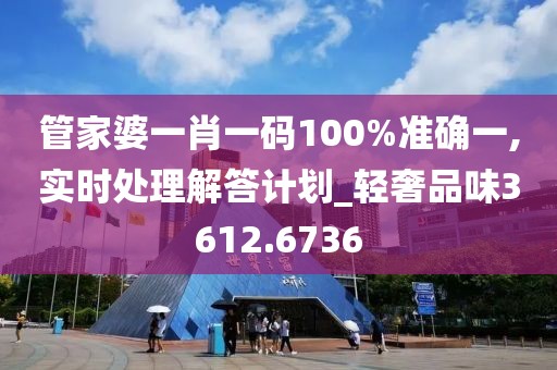 管家婆一肖一码100%准确一,实时处理解答计划_轻奢品味3612.6736