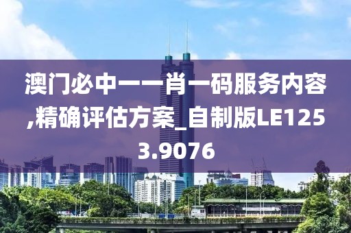 澳门必中一一肖一码服务内容,精确评估方案_自制版LE1253.9076