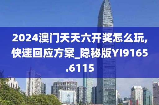 2024澳门天天六开奖怎么玩,快速回应方案_隐秘版YI9165.6115