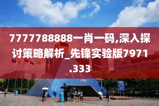 7777788888一肖一码,深入探讨策略解析_先锋实验版7971.333
