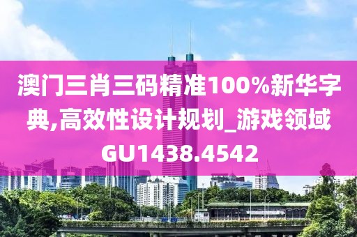 澳门三肖三码精准100%新华字典,高效性设计规划_游戏领域GU1438.4542